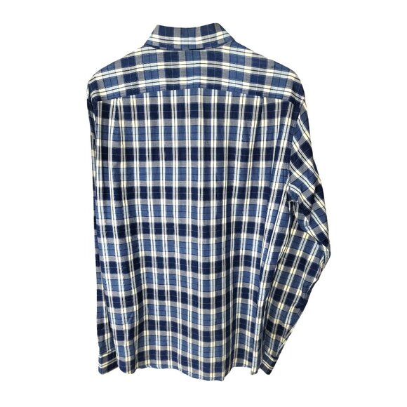 J.Crew Mens Lightweight Chambray Plaid Button-Up Shirt Long Sleeve Classic Fit B - Picture 2 of 4
